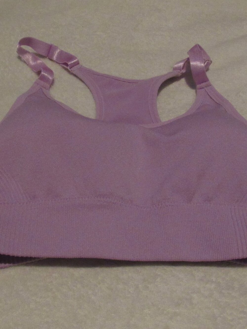 Just Be Lavender seamless racerback sports Bra  Size Medium USED